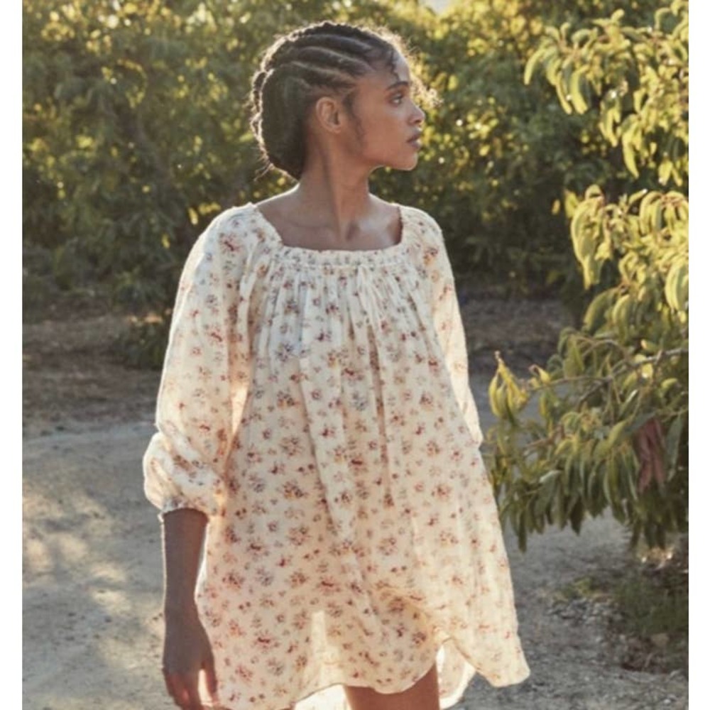 DOEN Anthea Tunic Dress in Tuileries Bloom Floral Print S